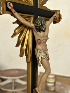 Crucifixo Barroco 48cm mesa/parede NOVO - Atelier São Luís de Montfort