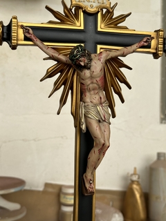 Crucifixo Barroco 48cm mesa/parede NOVO