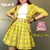 Saia k-pop colegial estilo tênis xadrez amarelo Clueless - Doll me up