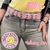 cinto ilhós egirl punk rosa pastel - comprar online