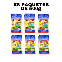 pack x6 paquetes de 500g Yerba Sol y lluvia