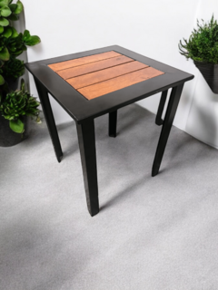 Mesa de Hierro - Madera para Patio / Balcón