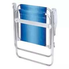 Imagen de Silla Alta Playa Camping Plegable Aluminio MOR 2239 Azul