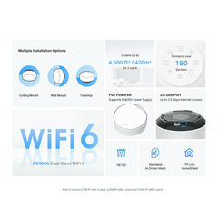 Deco X50 Pack de 2 Mesh TP Link AX3000 Wifi Giga en internet