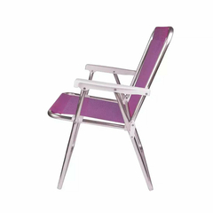 Sillon Alto Playa Camping Aluminio Sannet MOR color Lila en internet