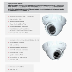 Camara de Seguridad Domo Kolke KSE-201 - comprar online