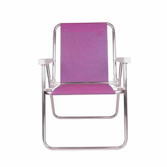 Sillon Alto Playa Camping Aluminio Sannet MOR color Lila - comprar online