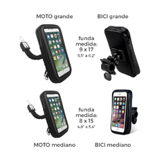 Soporte y Funda de Celular para Moto SA12 Grande (16cm x 8,6cm) - comprar online