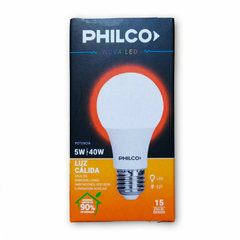 Lampara Led 5w Bulbo A55 Luz Calida E27 Philco LED5A55WWNT