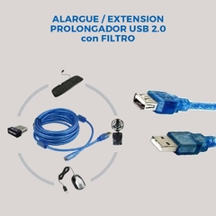 Cable Prolongador USB 2.0 AM/AH 1.8m Skyway macho hembra - AHP Insumos