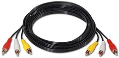 Cable RCA x3 a RCA x3 largo 1,8m
