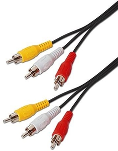 Cable RCA x3 a RCA x3 largo 1,8m - AHP Insumos