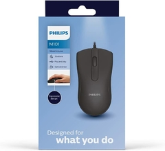 Mouse Philips M101 Usb 1000dpi Black