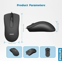 Mouse Philips M101 Usb 1000dpi Black - AHP Insumos