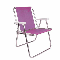 Sillon Alto Playa Camping Aluminio Sannet MOR color Lila