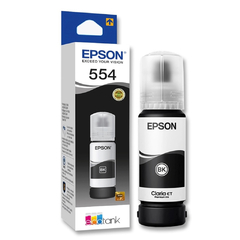 Botella Epson T554 Negro 70ml pigmentada p/ Ecotank L8160/L8180