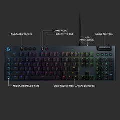 Teclado Logitech G815 Gamer Carbon US - AHP Insumos