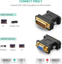 Adaptador DVI-I dual Link macho 24+5 pines a Vga hembra - AHP Insumos