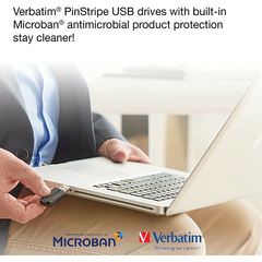 Imagen de Pendrive 64gb Verbatim Pinstripe Business #70901 Bulk Pack x10 unid.