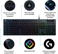 Teclado Logitech G815 Gamer Carbon US en internet