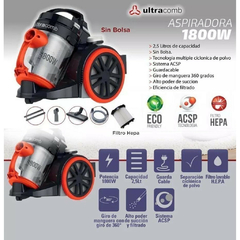 Aspiradora Ultracomb AS4224 1800w sin Bolsa - AHP Insumos