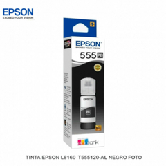Botella Epson T555 Negro 70ml Fotográfico p/ Ecotank L8160/L8180 - AHP Insumos