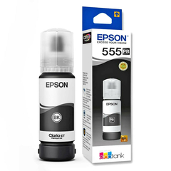 Botella Epson T555 Negro 70ml Fotográfico p/ Ecotank L8160/L8180