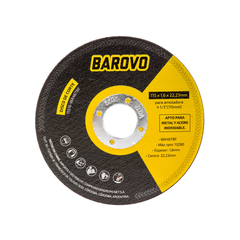 Disco de corte 4 1/2" espesor 1 mm Barovo para metal y acero inox. 11510-WA60TBF - comprar online