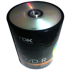 DVD TDK logo -R en Bulk x100 unid.