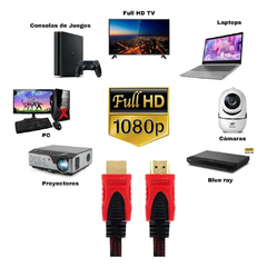 Cable HDMI 12.80m mallado V2,0 4k Ultra HD negro en bolsa en internet