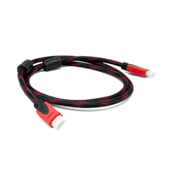 Cable HDMI 1.38m mallado V2,0 4k Ultra HD negro en bolsa