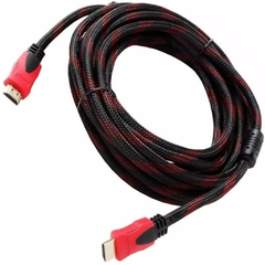 Cable HDMI 4.80m mallado V2,0 4k Ultra HD negro en bolsa