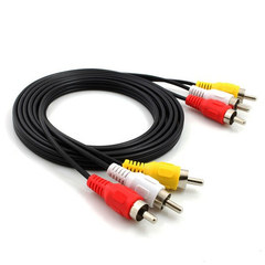 Cable RCA x3 a RCA x3 largo 1,8m