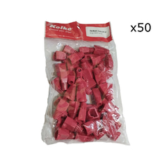 Capuchon RJ45 Rojos Kolke bolsa x50 unid. - AHP Insumos