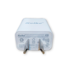 Cargador USB Kolke 220v a 5v 2A Blanco KC-230 con Cable USB a Micro USB - tienda online