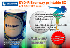 DVD Bronway Print -R en Bulk x100 unid. en internet