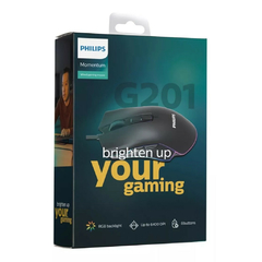 Mouse Philips G201 Gaming Usb 1000-6400dpi 8Keys colors light - tienda online