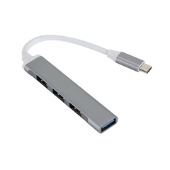 Hub Tipo C metalico 4 puertos Skyway 1 USB 3.0 y 3 USB 2.0 - comprar online