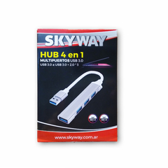 Hub USB metalico 4 puertos Skyway 1 USB 3.0 y 3 USB 2.0 en internet