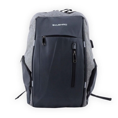 Mochila con puerto USB 40L 50cm × 36cm Negra con Gris - comprar online