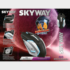 Mouse Skyway Rebelión Usb 2400dpi Negro y plata en internet