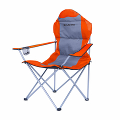 Sillon Plegable Camping Gris y Naranja Respaldo Alto Kushiro SCR01GN - comprar online
