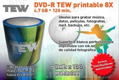 DVD Tew Print -R en Bulk x100 unid. en internet