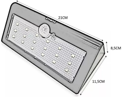 Reflector Solar LED 600lumens bateria y sensor movimiento Etheos RSE0200 - comprar online