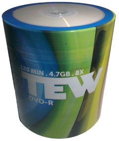 DVD Tew Print -R en Bulk x100 unid.