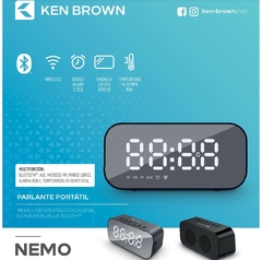 Reloj Despertador Ken Brown Nemo BT 5.0 Radio Manos Libes Bateria - AHP Insumos