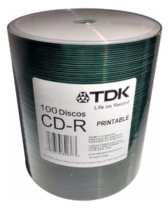 CD TDK print en Bulk x100 unid.