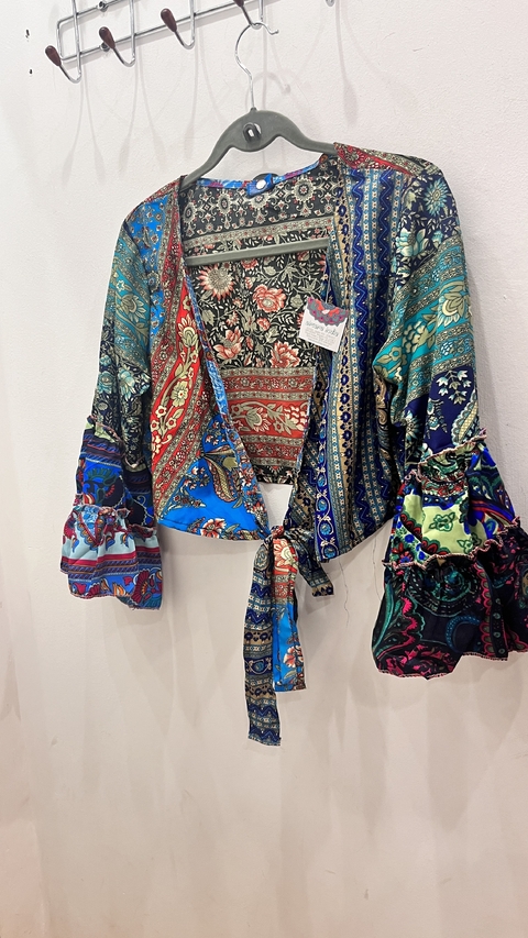 Kimono mujer estampado patchwork - TRICOT