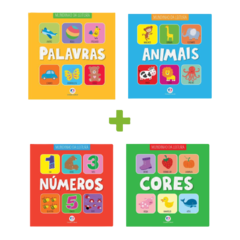 COMBO Livrinhos Cores + Palavras + Animais + Números