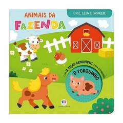 Livro cartonado - Crie, leia e brinque - Animais da fazenda